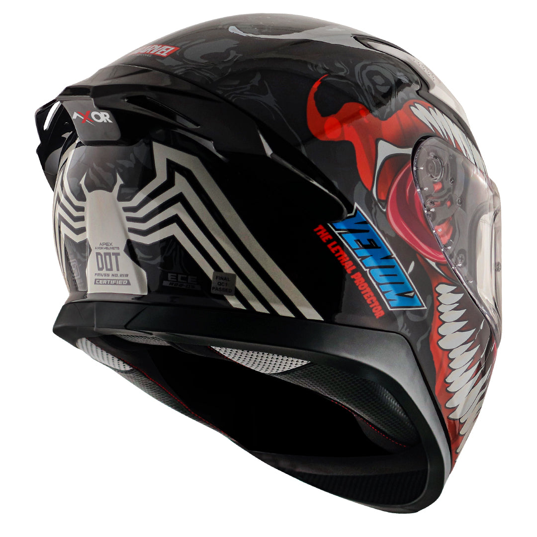 Apex Marvel Venom Helmet Black Red