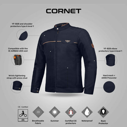 Cornet Jacket - Navy/Brown
