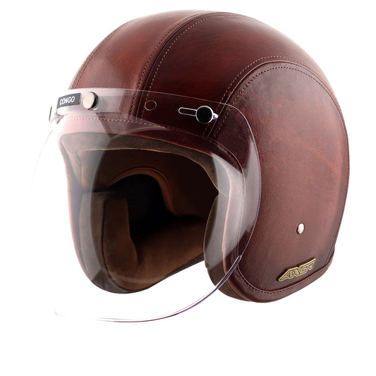 Axor Retro Jet Leather Helmet CONGOCONIAC DARK