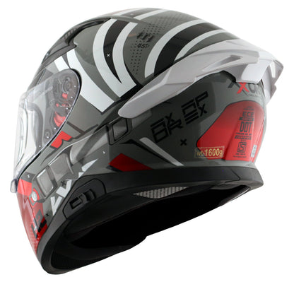 Apex Hex2 Helmet Dull Cool Grey Red