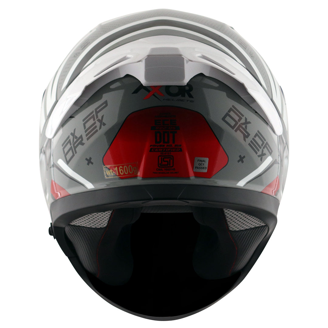 Apex Hex2 Helmet Dull Cool Grey Red