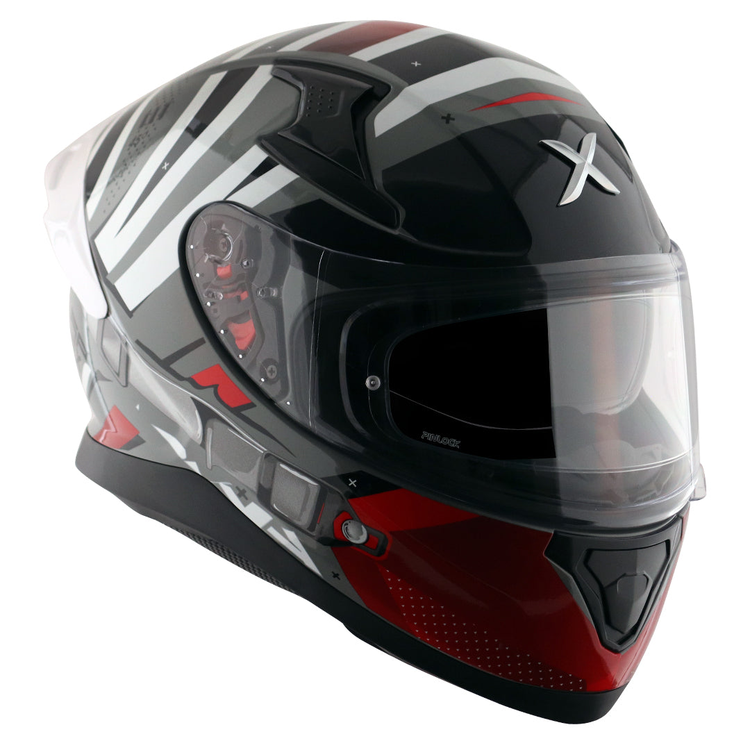 Apex Hex2 Helmet Dull Cool Grey Red