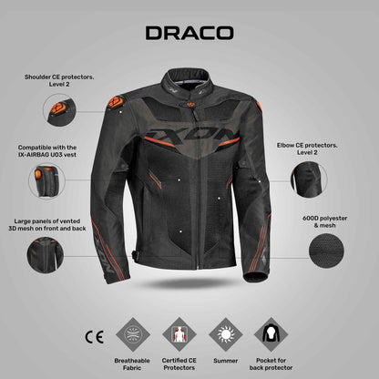 Draco Jacket - Black/Anthracite/Orange