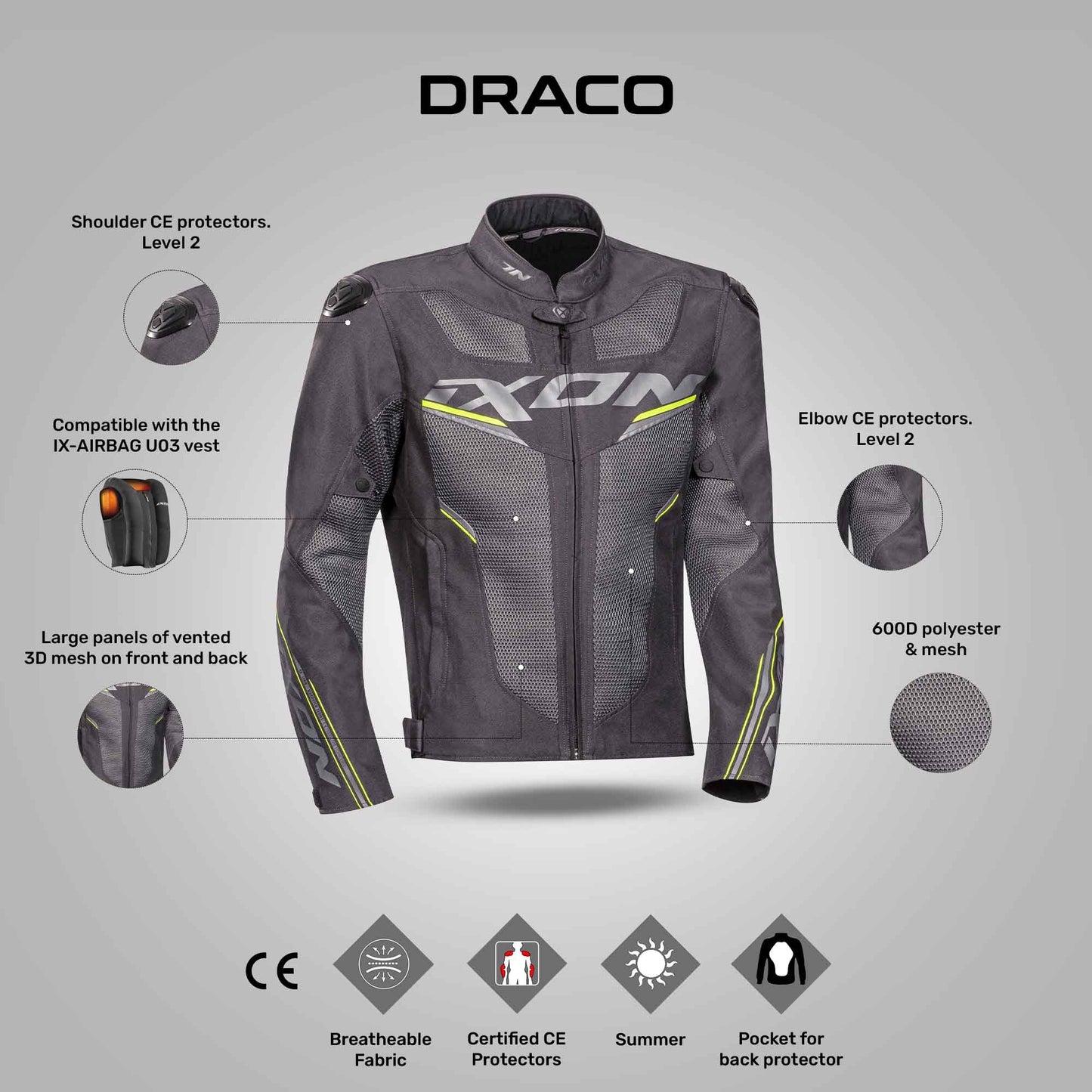 Draco Jacket - Anth/Grey/Bright/Yellow