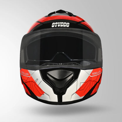 STUDDS DRIFTER D6 REBELLION DECOR BLACK & RED GLOSSY