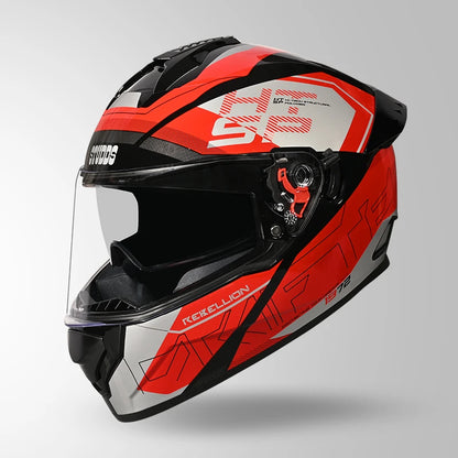 STUDDS DRIFTER D6 REBELLION DECOR BLACK & RED GLOSSY