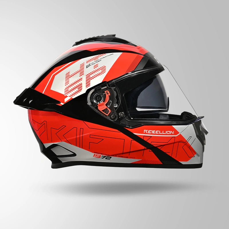 STUDDS DRIFTER D6 REBELLION DECOR BLACK & RED GLOSSY