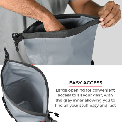 ViaTerra DryBag 8L - 100% Waterproof Motorcycle Tailbag/ Rear rack bag (Universal with versatile mounting)