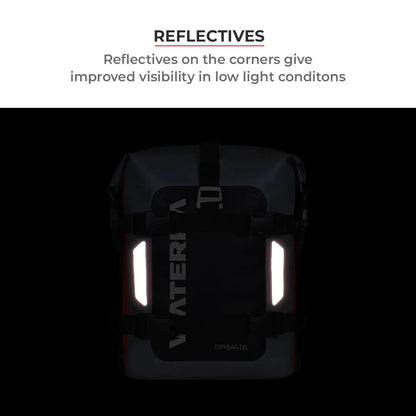 ViaTerra DryBag 8L - 100% Waterproof Motorcycle Tailbag/ Rear rack bag (Universal with versatile mounting)