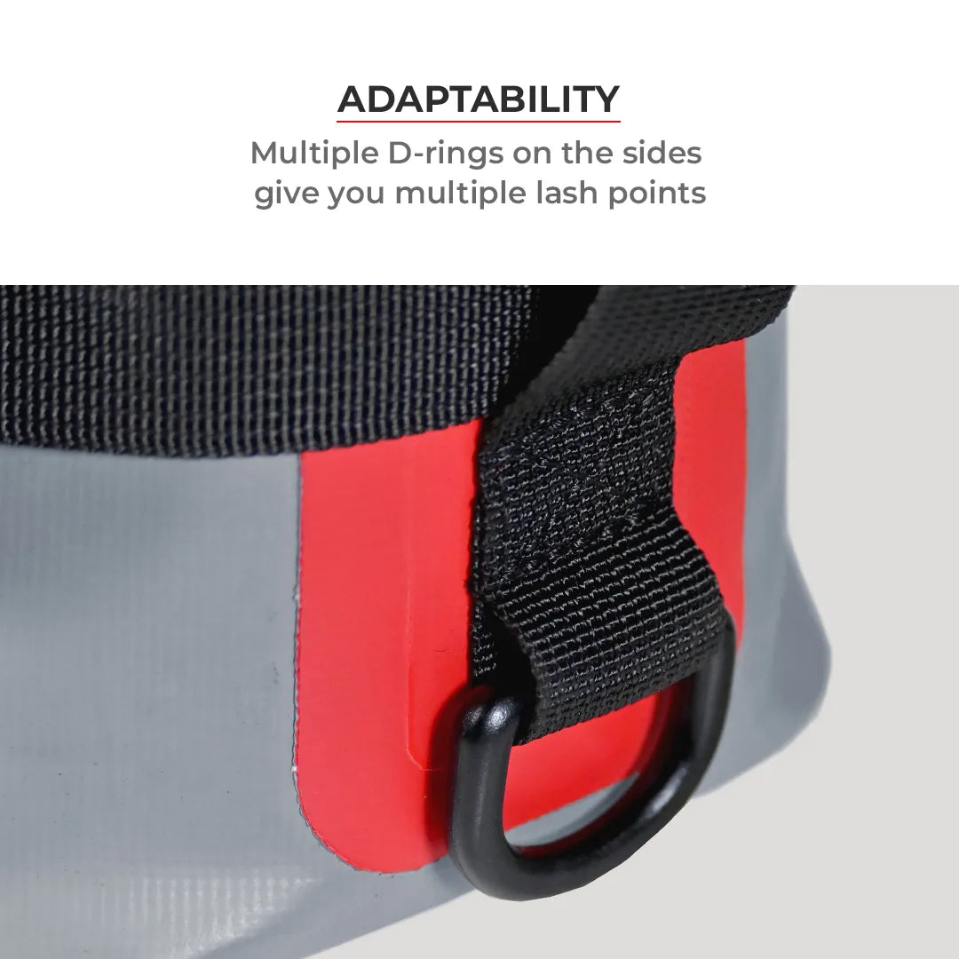 ViaTerra DryBag 8L - 100% Waterproof Motorcycle Tailbag/ Rear rack bag (Universal with versatile mounting)