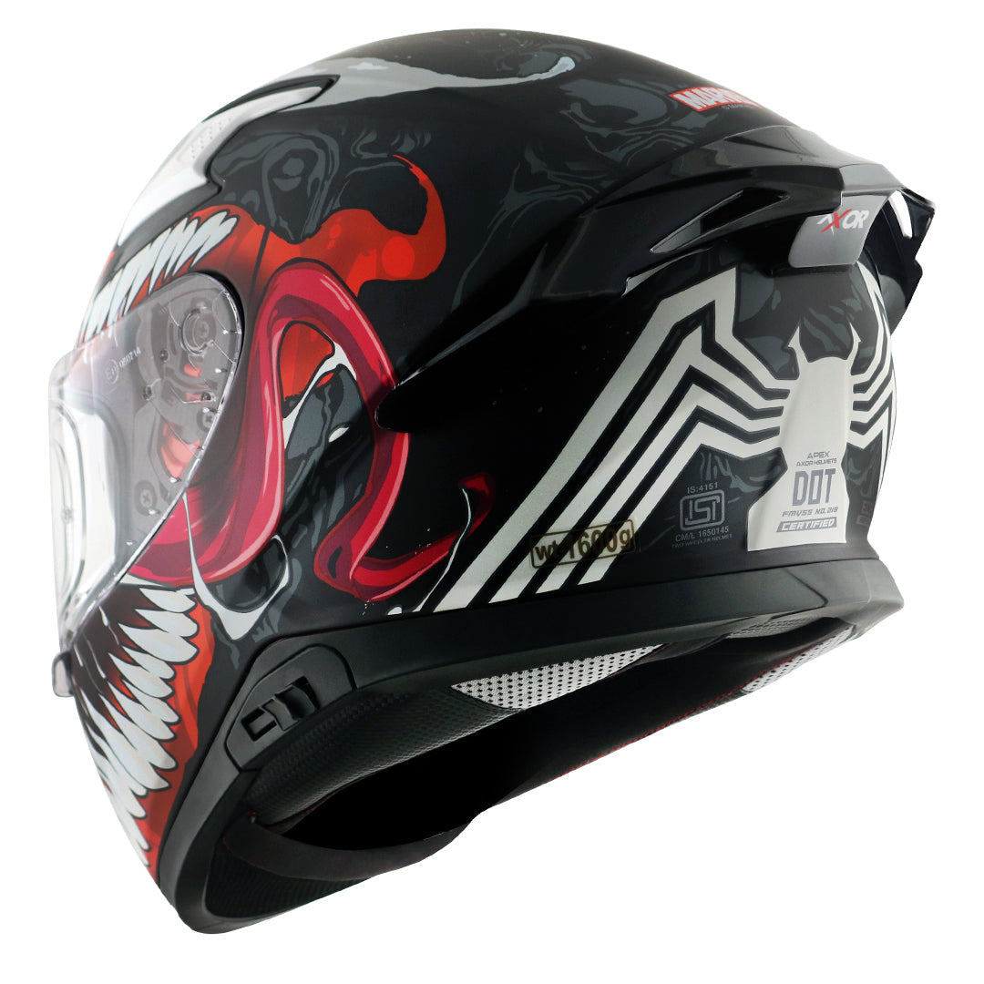 Apex Marvel Venom Helmet Dull Black Red