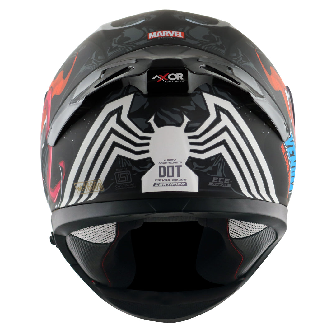 Apex Marvel Venom Helmet Dull Black Red
