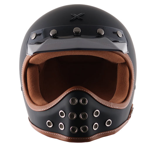 Axor Retro MotoX Helmet Dull Black