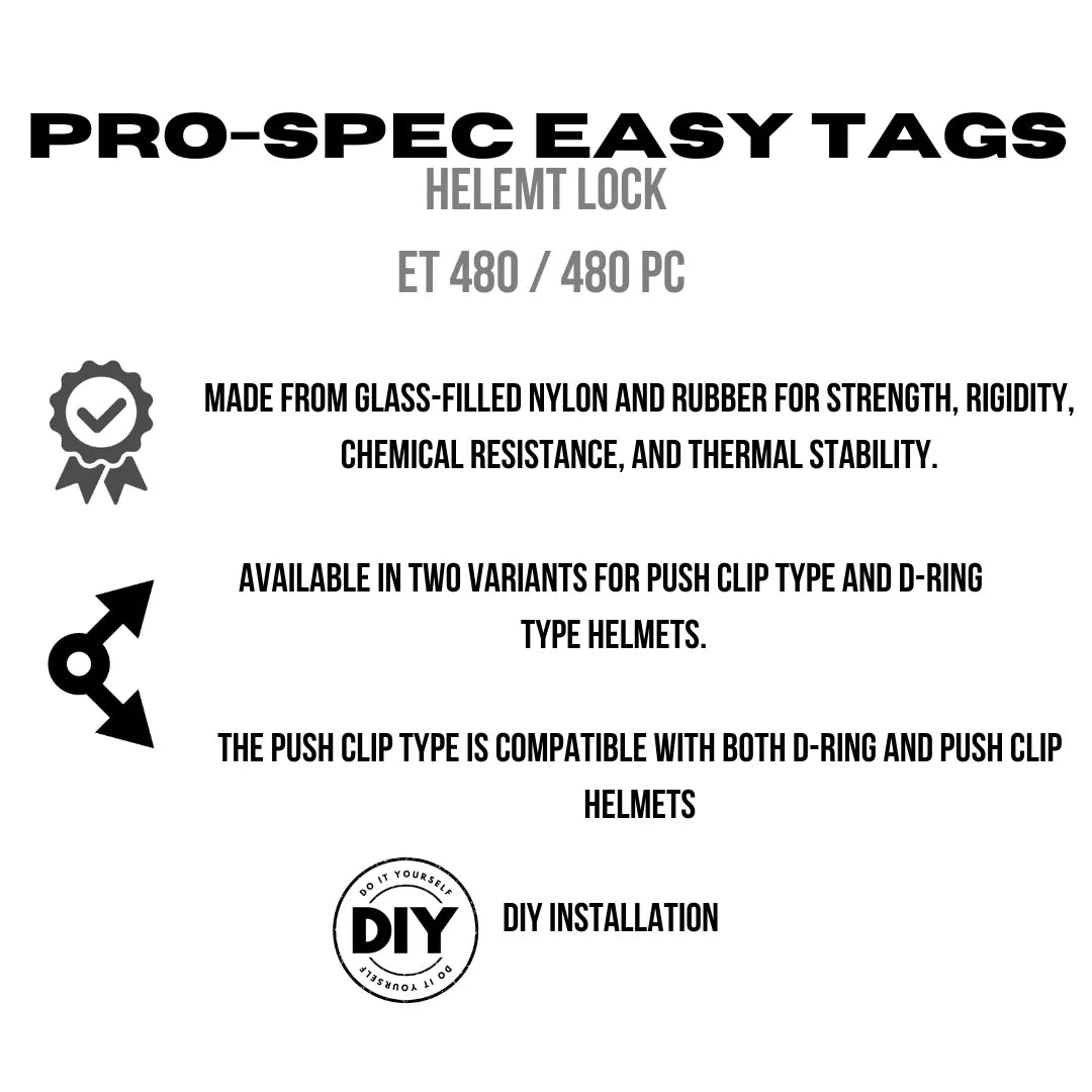 PRO-SPEC ET 480-PC BM- Easy Tag Helmet Lock With Base Mount