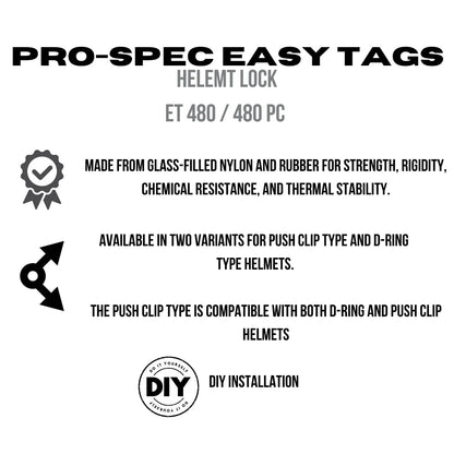 PRO-SPEC ET 480-PC BM- Easy Tag Helmet Lock With Base Mount