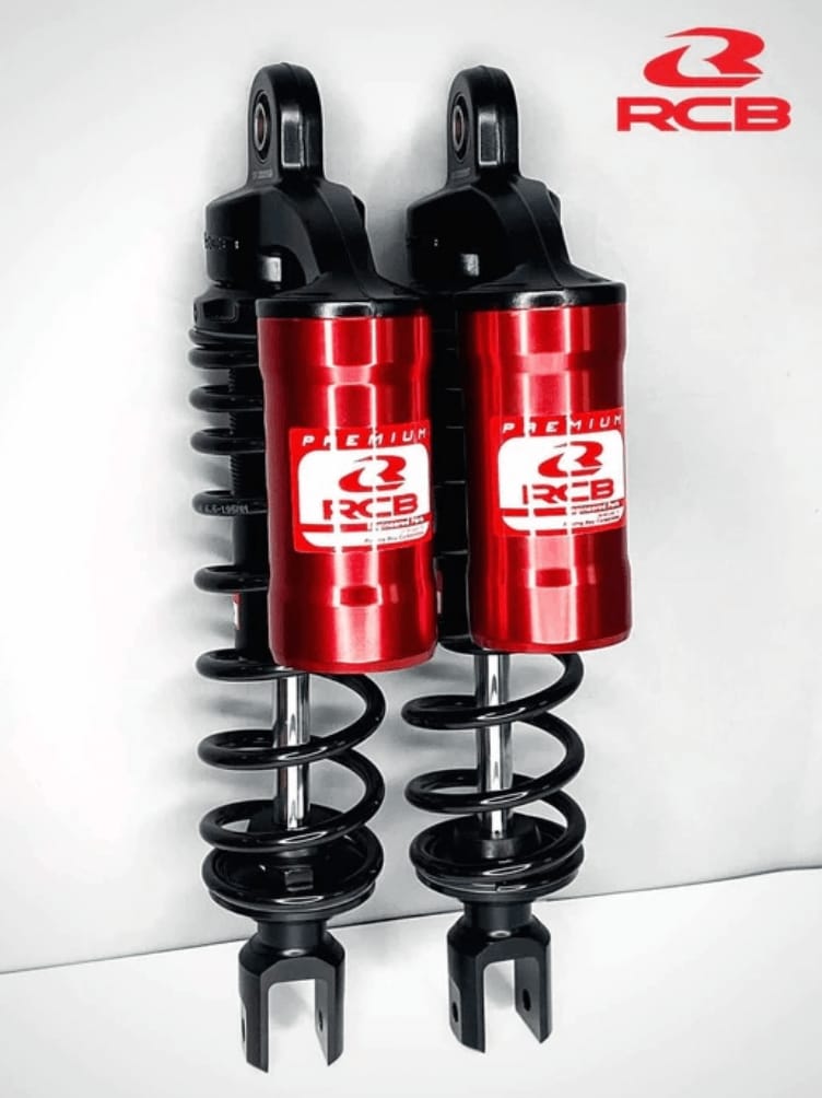 RCB MB2 SERIES SUSPENSION REAR SHOCK ABSORBER BLACK RED 01A0180B