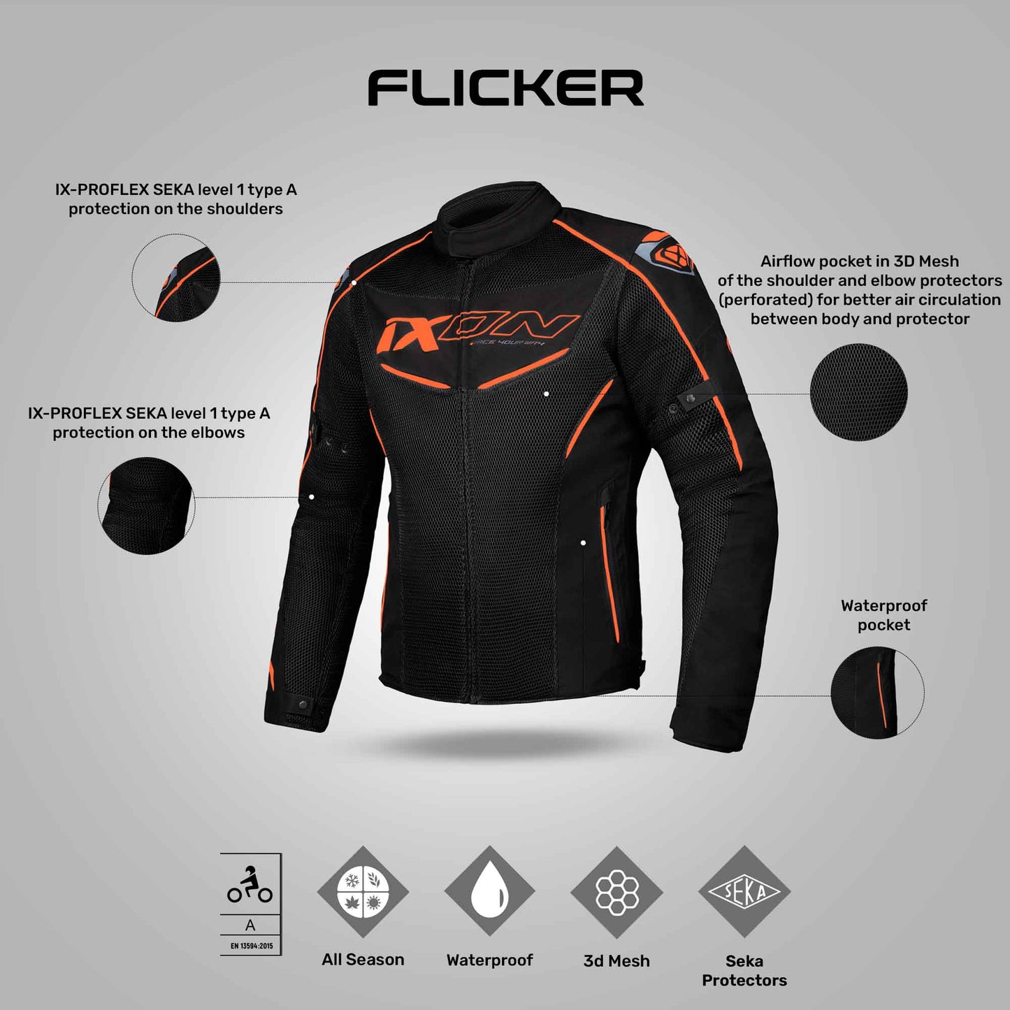 Flicker - Black/Orange