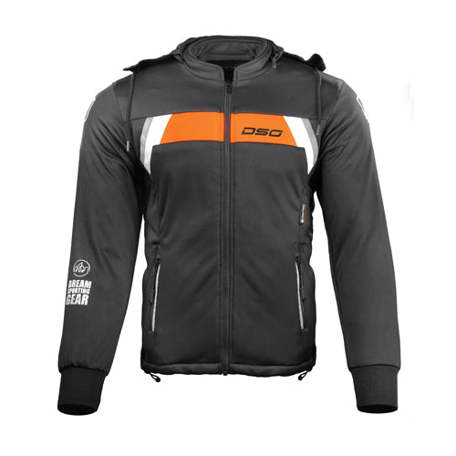 URBAN RIDER RIDING HOODIE Black Orange