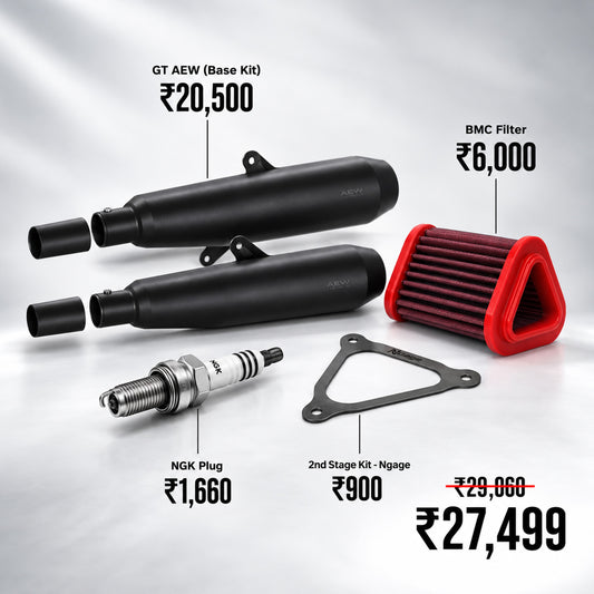 GT AEW (Black) Performance Kit with BMC Filter, NGK Plug & 2nd Stage Kit (Ngage)