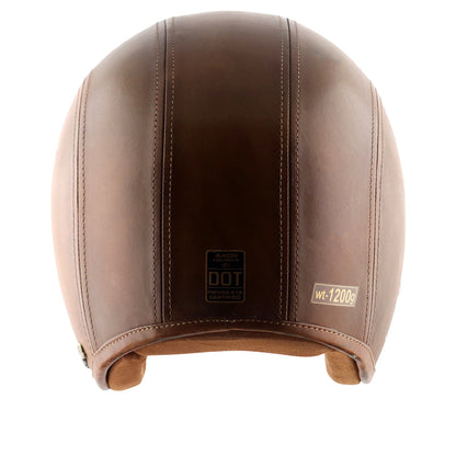 Axor Retro Jet Leather Helmet FORESTGREEN