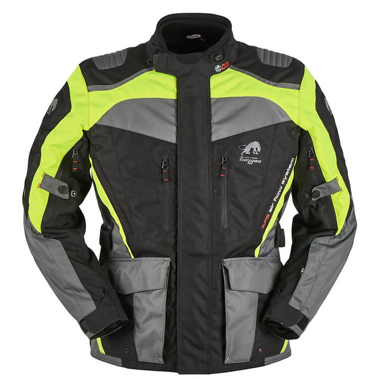 Furygan Apalaches Fluorescent Yellow Black Riding Jacket
