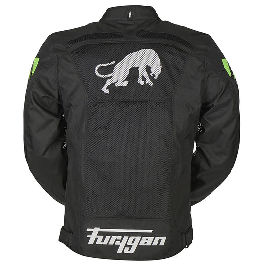 Furygan Atom Vented Black Fluorescent Green Jacket