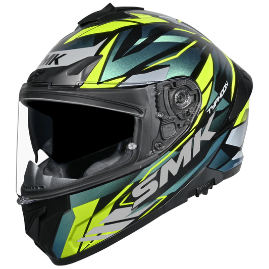 SMK TYPHOON RIVAL MA254C MATT BLACK BLUE YELLOW