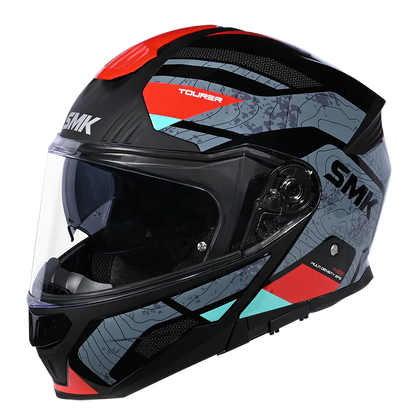 SMK Gullwing Navigator Black Grey Red Matt (MA263) Helmet