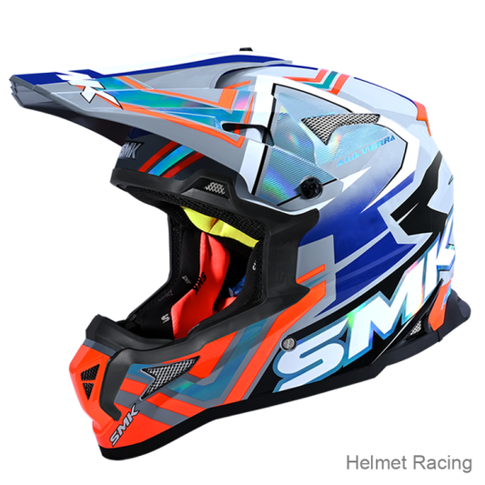 SMK Allterra X-Aces Blue Red Black Gloss (GL657) Helmet