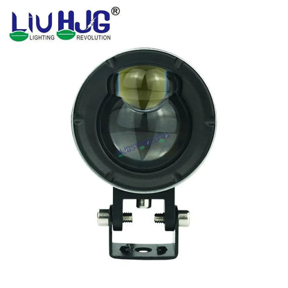 HJG P49 1124 Dual Lens 120W Foglight New Model with Power Adaptor Foglight Ultra Wide Dual Intensity LED Driving Fog Lights White/Yellow (2*60W = 120W Total) Universal For All Cars & Bikes