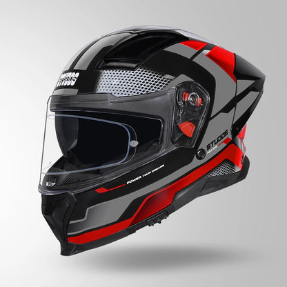HELIOS D1 ASPHALT MATT BLACK / GREY & RED
