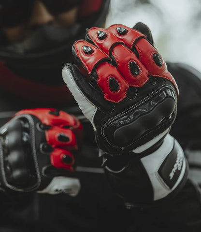 MOTO TORQUE HOSTILE RIDING GLOVES RED