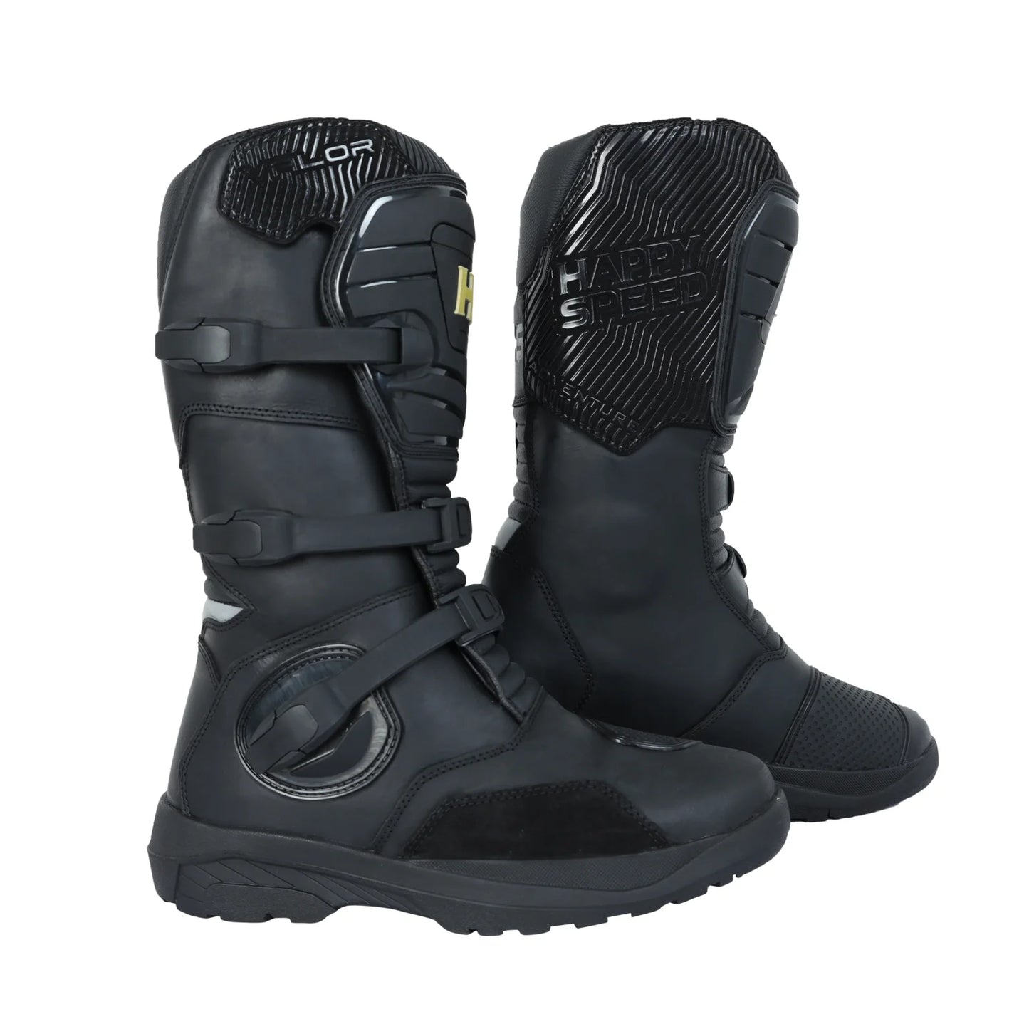 Happy Speed VALOR Adventure Riding Boots – Stealth Black