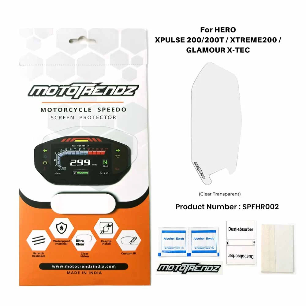 Motorcycle Speedometer Display Screen Protector for Xpulse 200, Xpulse 200T, Xtreme 200S & Glamour X-Tec