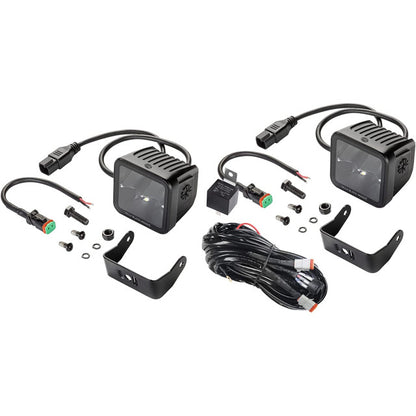 HELLA 358176821 Black Magic LED Series 3.2'' Cube Set - LED Spotlight - Offroad Driving Lights
