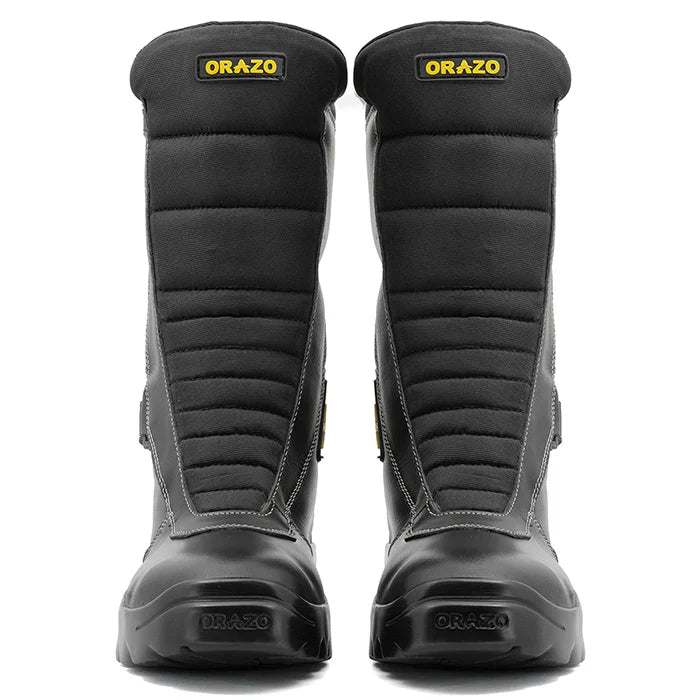 Orazo IBIS Trail Velcro Water Resistant Motorcycle Riding Boots (Black) (VWR)