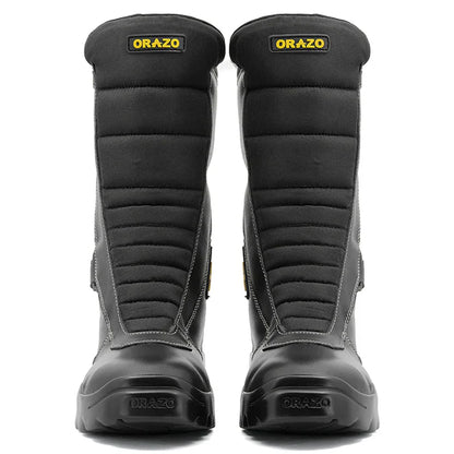 Orazo IBIS Trail Velcro Water Resistant Motorcycle Riding Boots (Black) (VWR)
