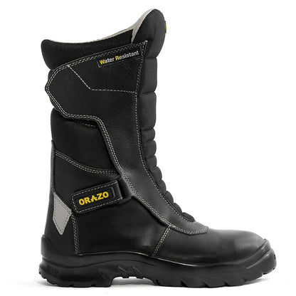 Orazo IBIS Trail Velcro Water Resistant Motorcycle Riding Boots (Black) (VWR)
