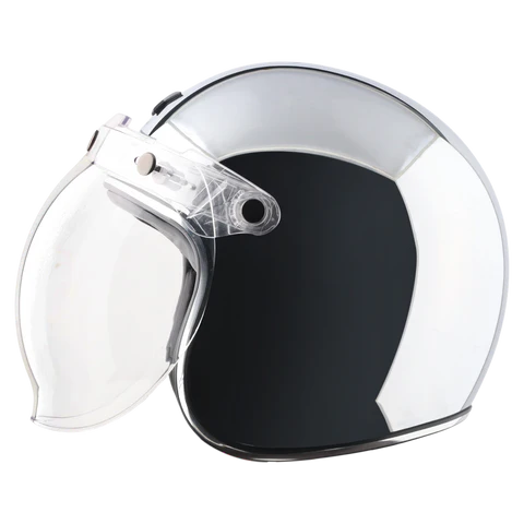 Retro Jet Chrome Helmet