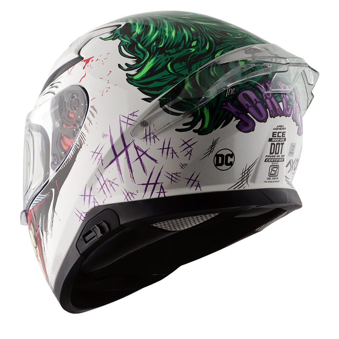 Apex DC Joker Helmet White Green