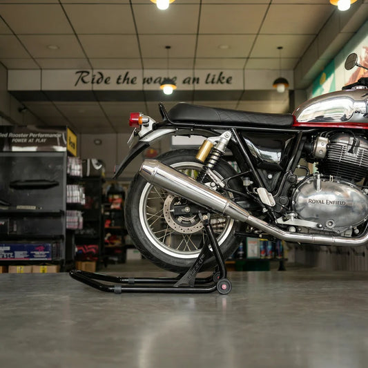 66Bhp Universal Paddock Stand – Spool Type + Swing Arm (2-in-1)