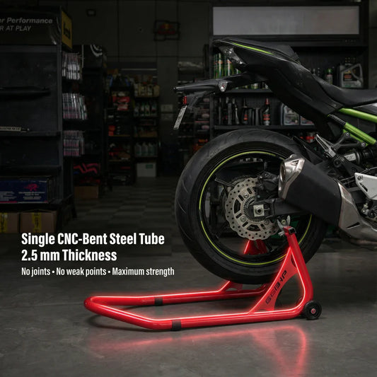 66Bhp Universal Paddock Stand – Spool Type + Swing Arm (2-in-1)