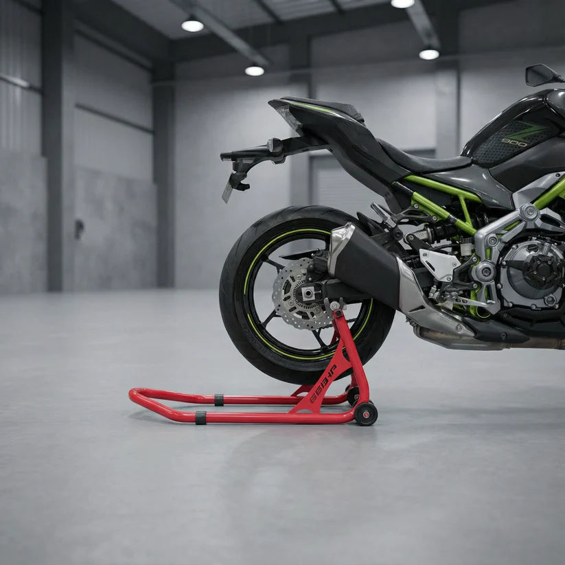 66Bhp Universal Paddock Stand – Spool Type + Swing Arm (2-in-1)