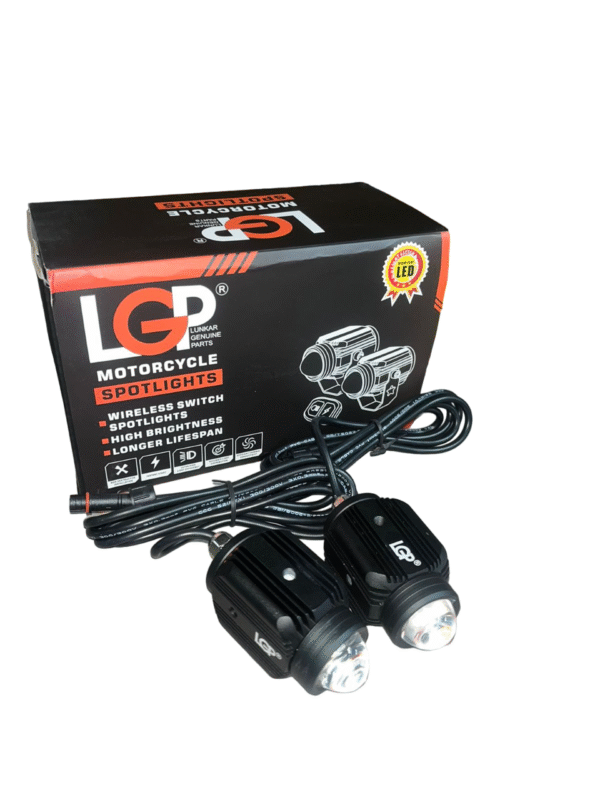 LGP Dk16 Auxiliary Lights With Wireless Spotlight Switch Harness And Clamps 45w ( 12v-30v) Compatible For All Motorcycles And Cars-AUX11203