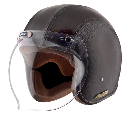 Axor Retro Jet Leather Helmet LEGENDCOCO DARK