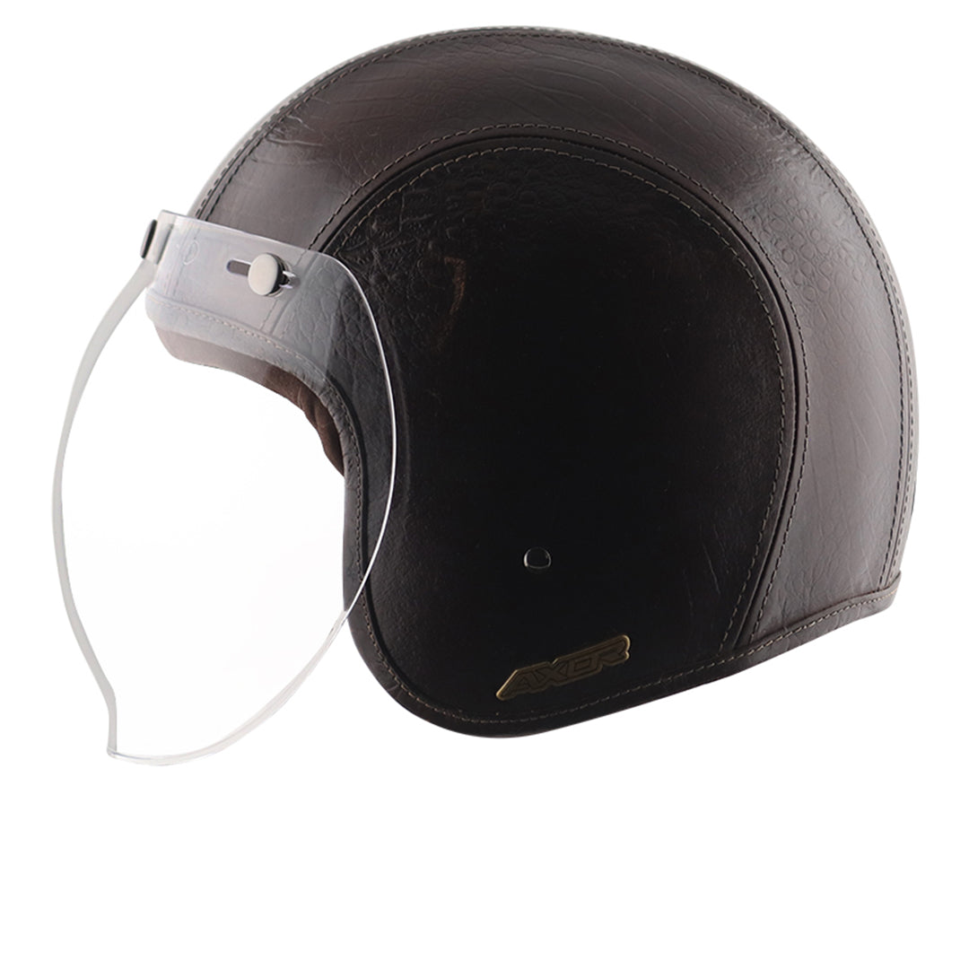 Axor Retro Jet Leather Helmet LEGENDCOCO DARK