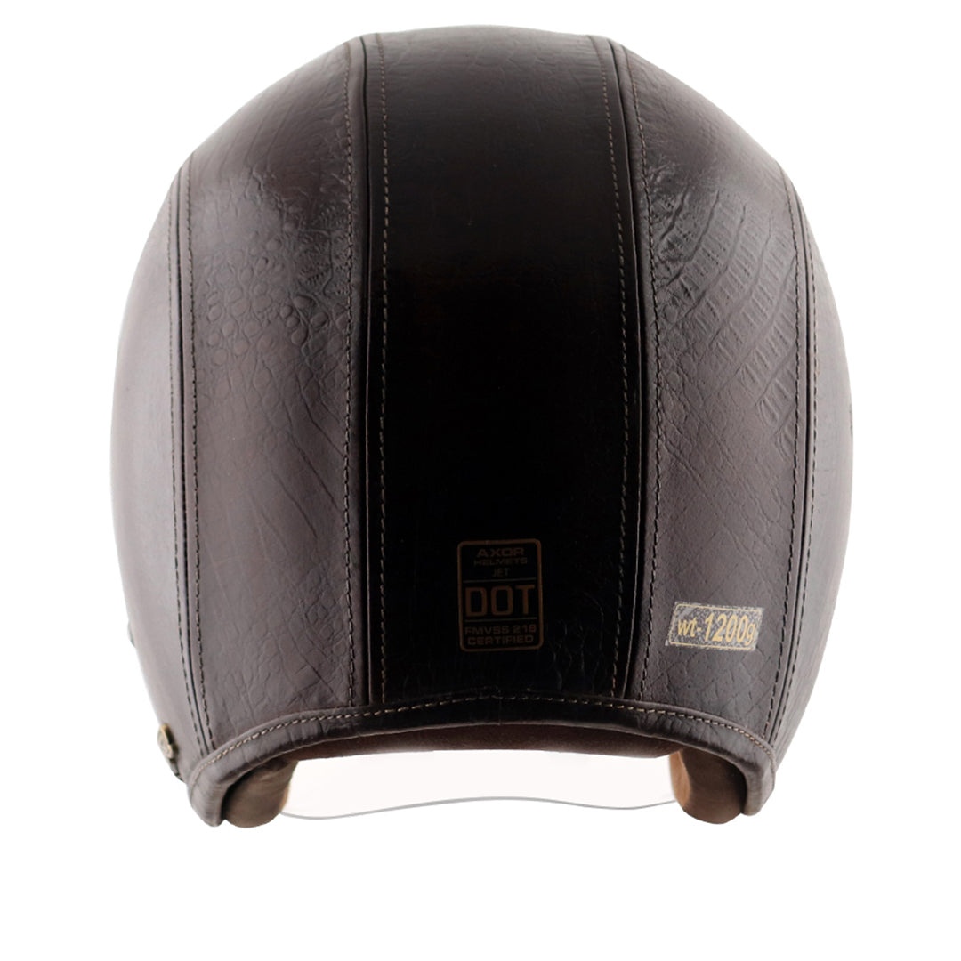 Axor Retro Jet Leather Helmet LEGENDCOCO DARK