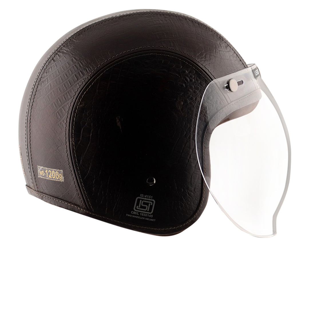 Axor Retro Jet Leather Helmet LEGENDCOCO DARK
