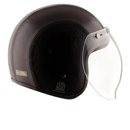 Axor Retro Jet Leather Helmet LEGENDCOCO DARK