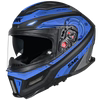 SMK Agnar Cyborg MATT Black Grey Blue (MA265) Helmet